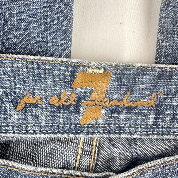 7 For All Man Kind Straight Leg Vintage Wash Denim Jeans - Picture 4 of 11